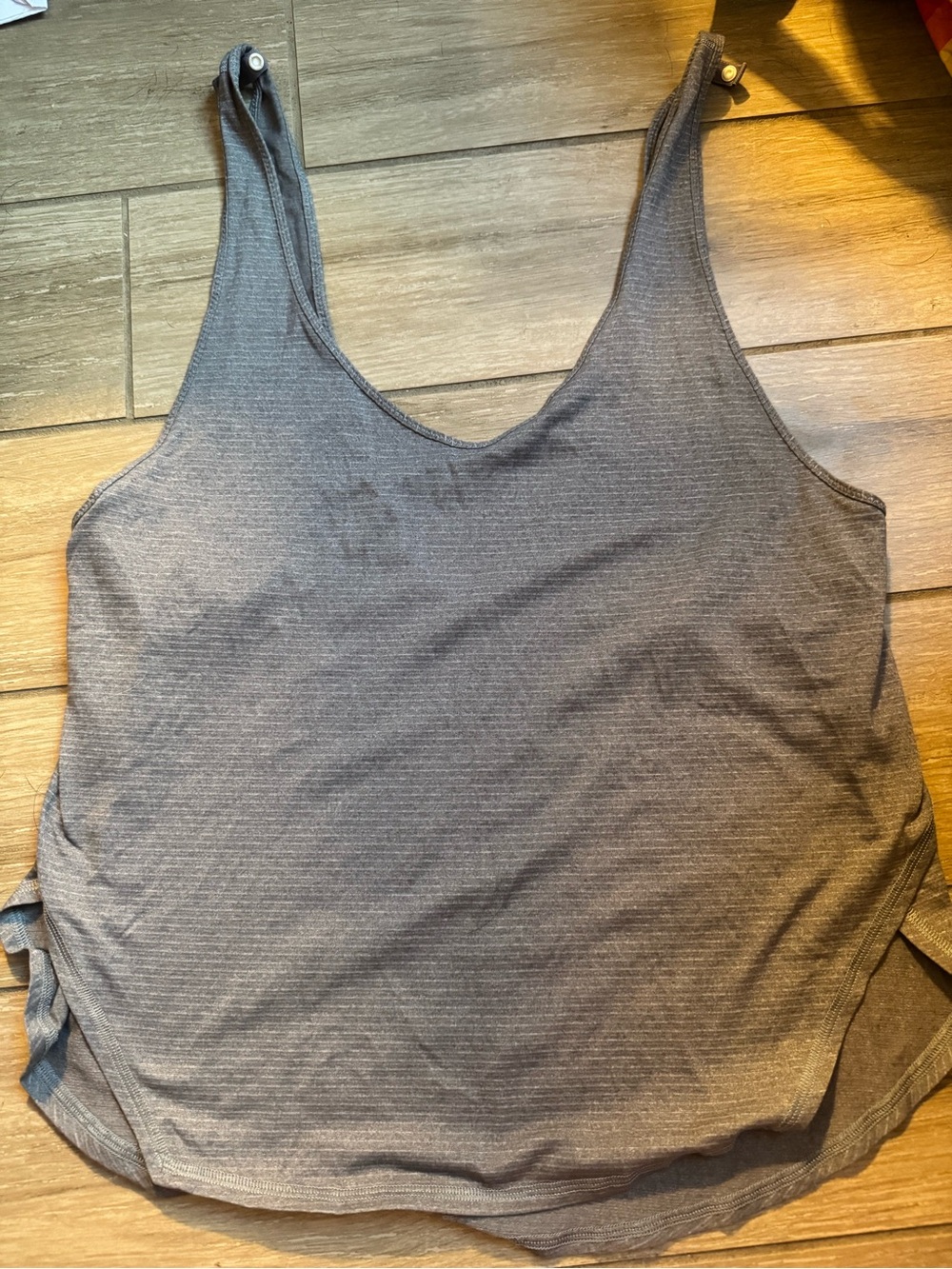 lululemon athletica Heathered Charcoal Scoop Neck Tank